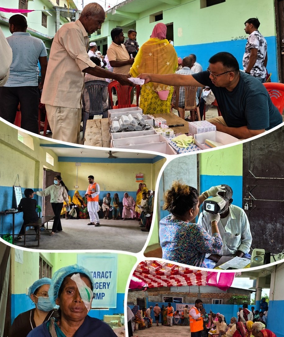 Community eye screening during Al Ehsan eye-care programme