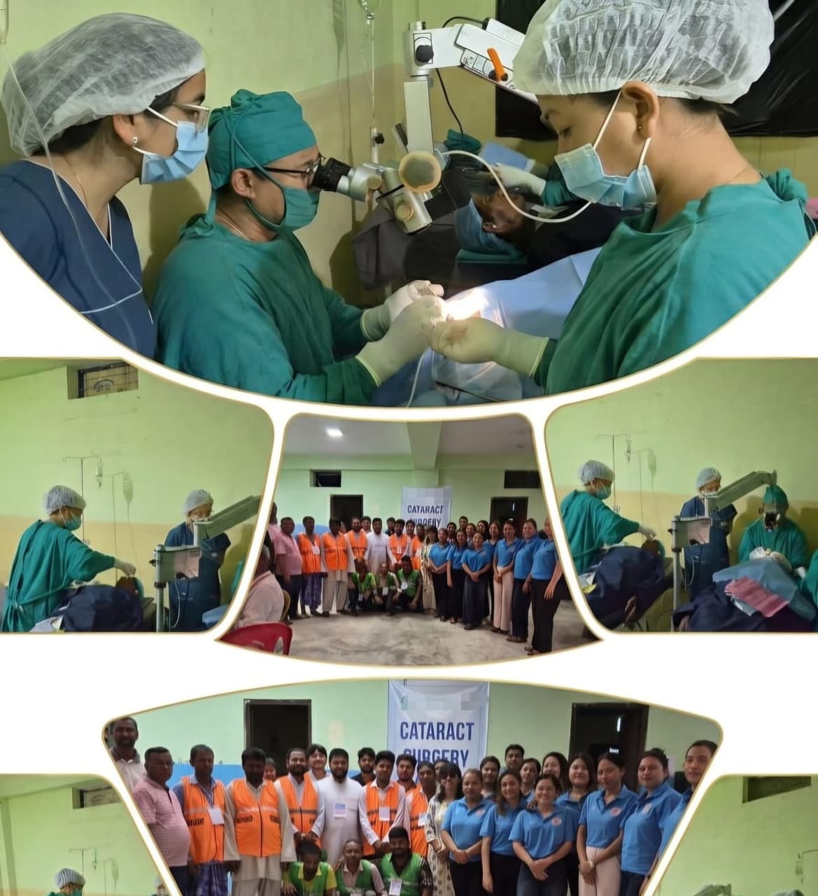 Clinical eye-care team supporting the programme in Nepal