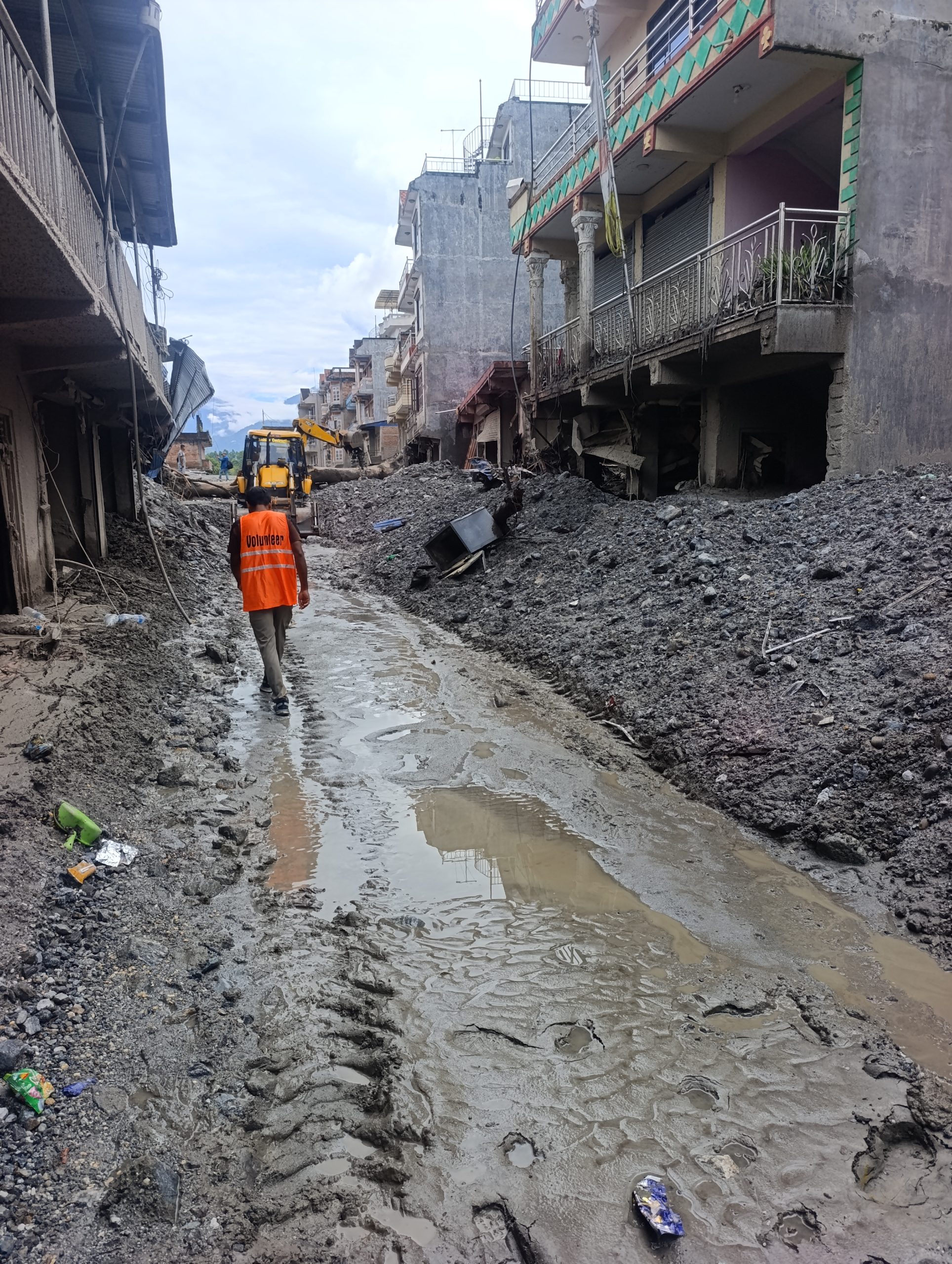 Flood damage in Nepal